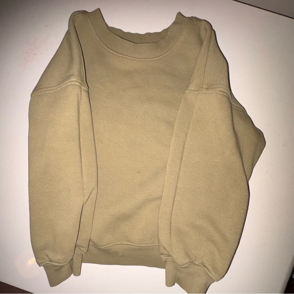 H&M Boys Green/ Beige Crew Neck Sweater - Picture 4 of 5